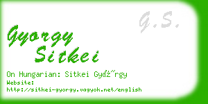 gyorgy sitkei business card